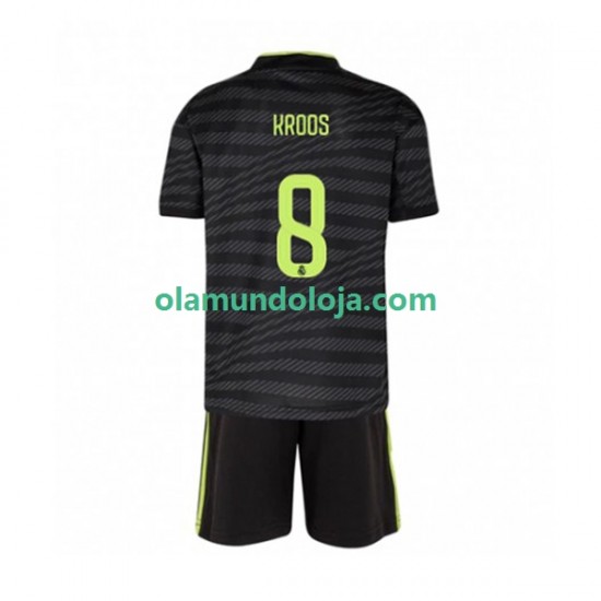 Camisola Real Madrid Toni Kroos 8 Criança Equipamento Terceiro 2022-2023 Manga Curta